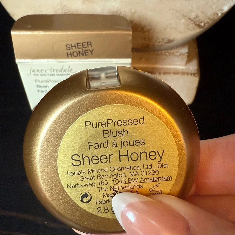 Jane Iredale PurePressed Blush Sheer Honey 2.8g Mineral Makeup Compact